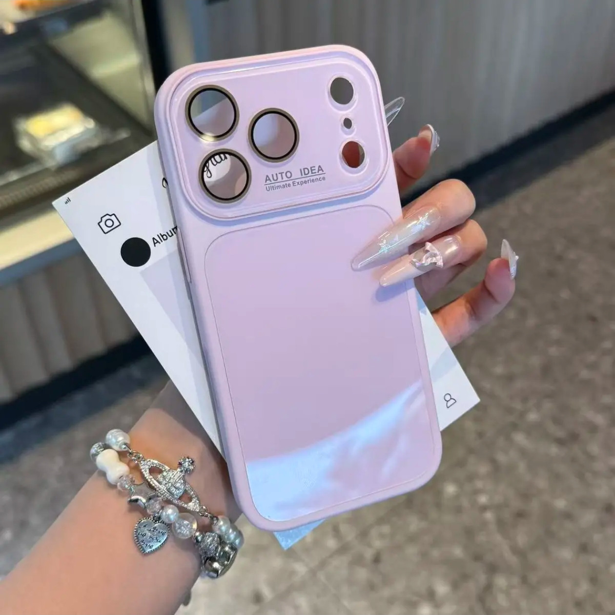 熏衣紫秒变17大视窗适用苹果17/16promax水晶镜框手机壳iPhone15plus小众14/13promax全包防摔12男女11个性潮
