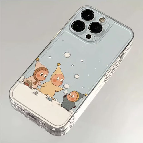 雪球星星人适用苹果17/16promax太空手机壳iPhone16/15/14/13全包透明12/11华为P70vivo小米17oppo防摔软壳潮