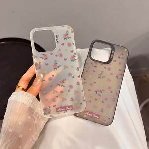 波点小花适用于苹果17promax顶格手机壳iPhone17/16/15/14pro小清新14/13/12/11全包防摔13pro磨砂软套AIR潮