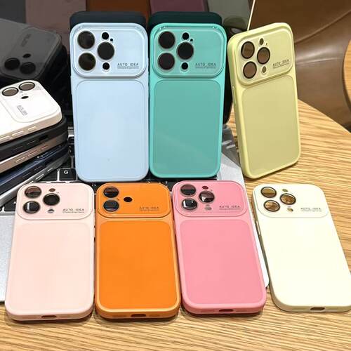 夏日纯色秒变17大视窗适用苹果17/16promax新款手机壳iPhone15plus小众14/13promax全包防摔12男女11简约个性