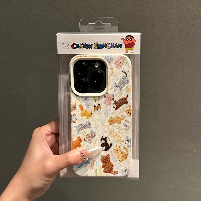 爆炸动物派对适用iPhone16promax/15promax/16pro/15pro荔枝纹苹果16plus防摔手机壳14pro/13pro/12pro/12/11