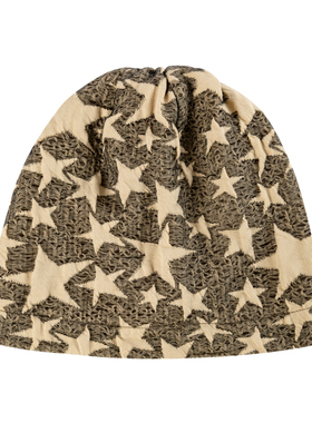 SOFITTE 25AW卡其色星星针织提花冷帽休闲百搭男女同款