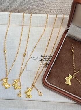 时尚精致流苏碎冰冰马上有钱项链配饰女轻奢小众高级感百搭锁骨链