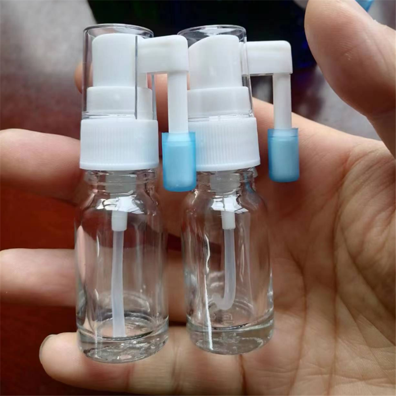 摇杆喷壶象鼻喷雾瓶侧喷瓶玻璃分装瓶鼻腔嘴巴喷瓶360喷鼻子口腔