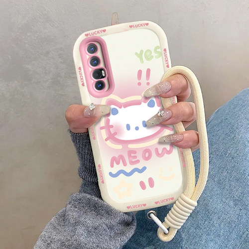 适用OPPOReno3Pro手机壳OPPO新款Reno套OPPOReon硅胶0PP0Ren03Pr0高级感OPPORone全包防摔Por5G男女害羞kt猫