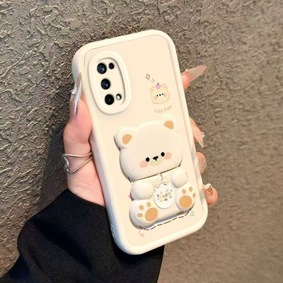 适用真我Q2Pro手机壳realmeQ2Pr0保护套RMX2173新款Realme可爱OPPO硅胶软壳OPPOQ全包防摔Por5G男女镜子支架