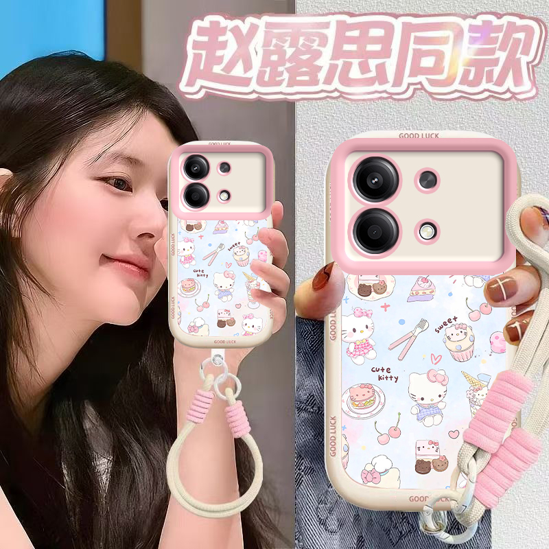适用红米Note13RPro手机壳小米RedmiNote13R Pro5G保护套2311FRAFDC新款RPor软硅胶全包防摔not男女甜点kt猫