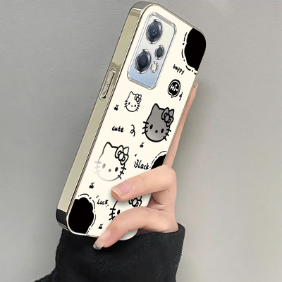 适用OPPOK10X手机壳OPPO新款K10X5G套OPPOKX01KX软OPK电镀OPPK全包OPP0PP0PPO防摔PPOK高级感OPOPK女黑白kt猫