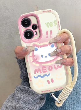 适用红米Note12Turbo手机壳小米RedmiNote12Trubo保护套Redmi新款Tubro液态硅胶Turb全包防摔1TB男女害羞kt猫