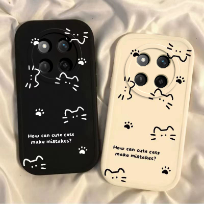 适用荣耀X60Pro手机壳华为X6OPro保护套X60P新款曲屏专用曲面屏可爱软硅胶软壳全包防摔Por叉Pr0男女线条猫咪