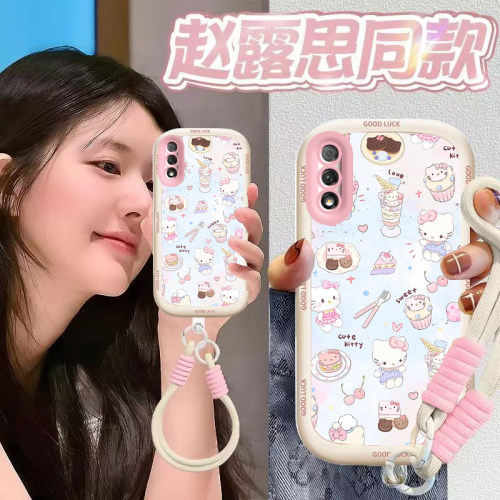 适用荣耀9X手机壳HONOR9X保护套H0N0R9X华为新款可爱HONORX软硅胶全包防摔九叉专用升降摄像头X9男女甜点kt猫