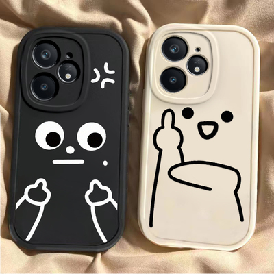 适用Realme真我Neo7Turbo手机壳RealmeNeo7Turbo新款RMX5062保护套noe液态硅胶oppo全包防摔男女外壳鄙视中指