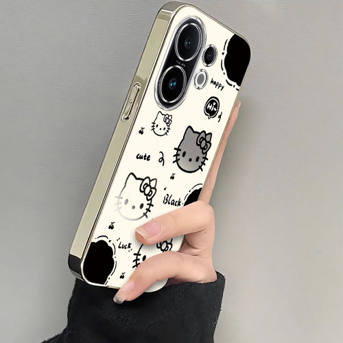 适用vivoS30手机壳S30ProMini新款vivo电镀透明Pro保护套外壳Mini镜头全包防摔男女是vos新品voviy软黑白kt猫