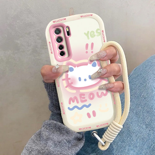 适用华为Nova7SE手机壳Nove7ES保护5G套Nava新款Novo硅胶n0va全包nowa防摔nave可爱7E高级感nov男女害羞kt猫