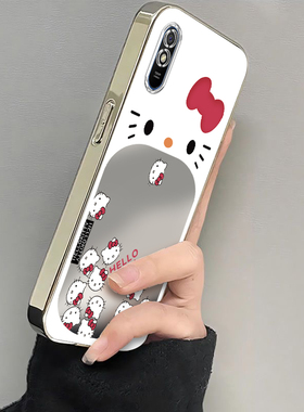 适用红米9A手机壳小米Redmi9A保护套M2006C3LC新款可爱RED九A9电镀银框软壳全包防摔高级Redmin女生大嘴kt猫