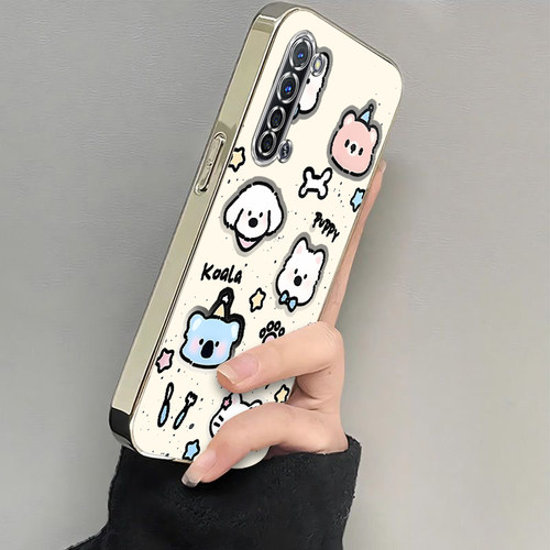 适用OPPOReno3手机壳OPPO新款Reno35G套OPPOReon元气版5G电镀OPPORone全包OPP0PP0PPO防摔Ren03女生黑白kt猫