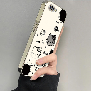 oppoR11手机壳R11t新款 OPPOr11plus套opp0pp0ppo电镀可爱por全包opopr防摔软oppr男poopr女opoor黑白kt猫