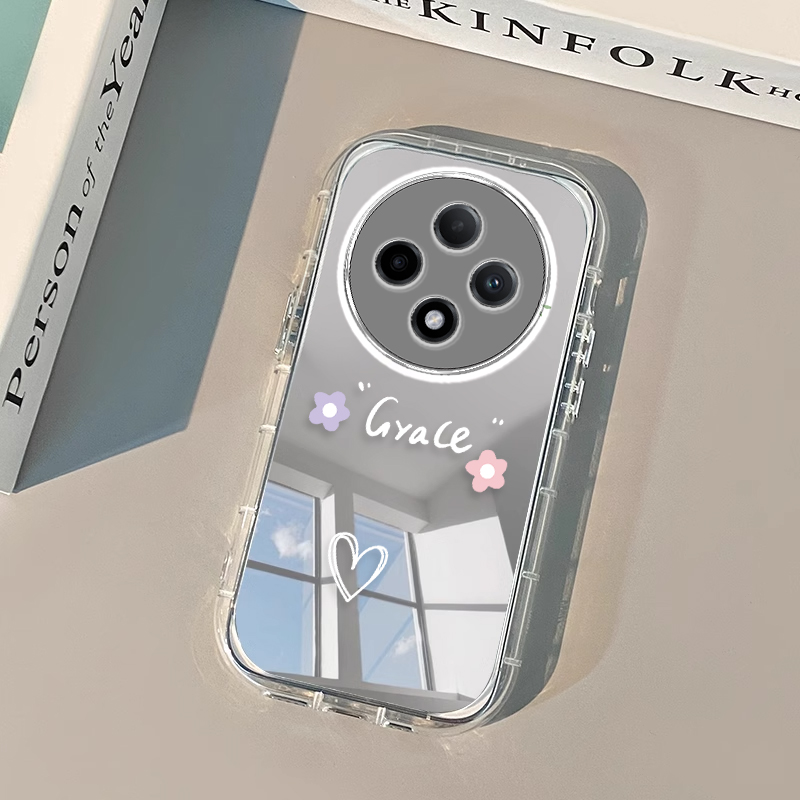 适用oppoa3pro手机壳a2/a1pro/a58新款a93s镜面opopa96保护套A575G爱心小花a32全包a53防摔a5女a72a1i可爱a97