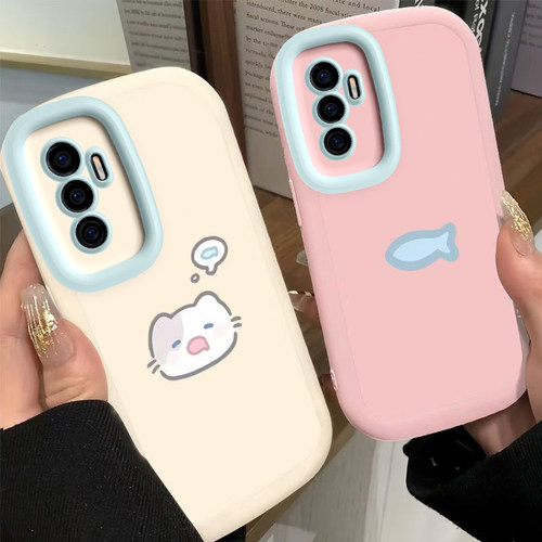 适用vivoS10e手机壳vivo S10e保护套SE新款可爱软硅胶全包防摔vivis步步高维沃vovos高级感viv0男女小猫小鱼