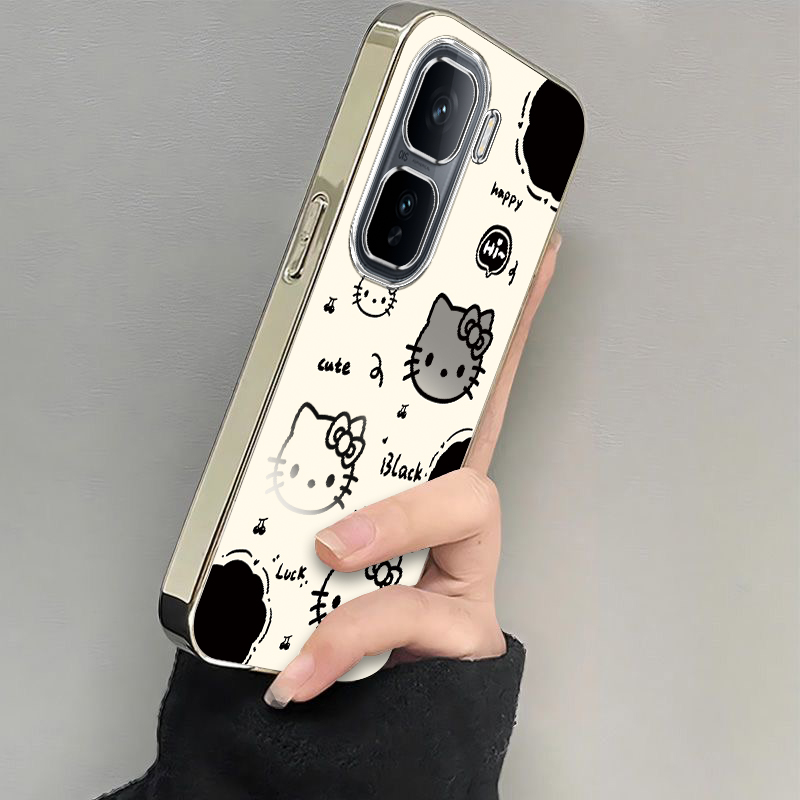 适用IQOONeo10Pro+手机壳Neo10Pro十新款保护套vivoiqooneo软电镀全包防摔vivoneo男女爱酷iq00外壳黑白kt猫
