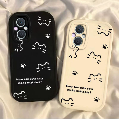 适用OPPOA96手机壳OPPO新款A96 5G套OPA/OPPA可爱A965G软硅胶OPP0PP0PPO全包PPOA/OPOA防摔OPOPA男女线条猫咪