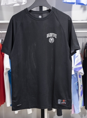 正品李宁短袖T恤秋季反伍BADFIVE篮球男子速干透气文化衫ATST549