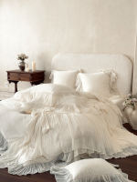 French princess-style romantic all-cotton long-staple cotton four-piece set, lace bow duvet cover, bed cover, high-end fairy bedding thumbnail 8