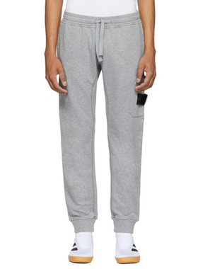 Stone Compass Sweatpants欧美罗盘徽章贴布卫裤简约休闲运动裤男