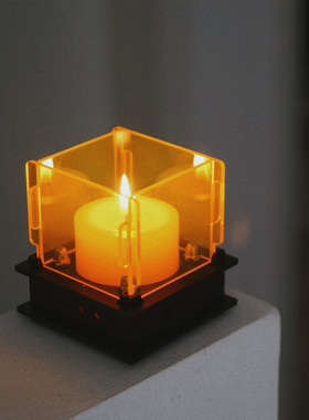 触造x卡扣 模块化可拆卸亚克力防风烛台家用高级感蜡烛摆件装饰品