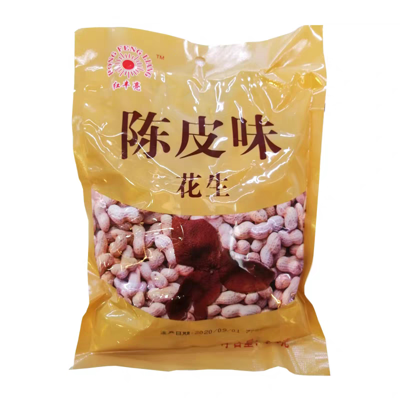 休闲坚果零食珠豆脆香咸干袋装广东特产陈皮味花生350g包邮