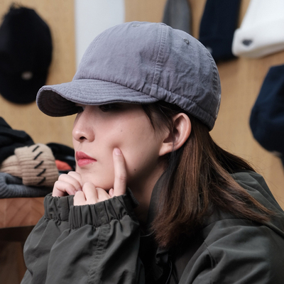 复古阿美咔叽抽绳工装美式软顶软檐纯色深顶可调节机修软檐鸭舌帽