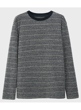 【芳芳力荐】CC-512003 新款条纹撞色休闲针织上衣女上衣长袖T恤