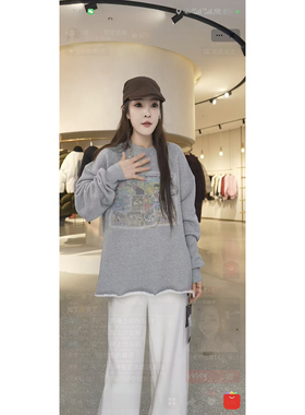 【芳芳力荐】CC-601071秋冬新款印花卫衣女装