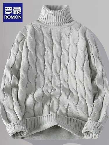 Мужской многоцветный свитер, универсальная базовая приятная телу цветная трикотажная утепленный лонгслив, изысканный стиль