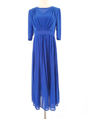 金芭葆J6902P连衣裙2025夏季新款时尚气质显瘦减龄洋气妈妈装长裙