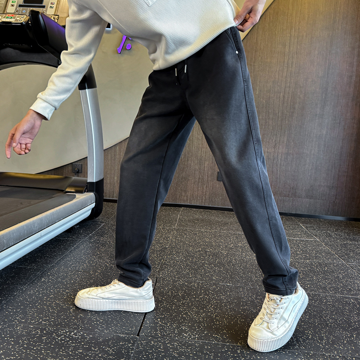 男士冬季水洗休闲裤修身弹力直筒裤C207-6397-P75控105，男装休闲裤，电商C207