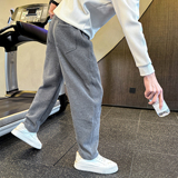 2025冬季加绒卫裤男士针织休闲直筒裤C207-5079-P68控98，男装休闲裤，电商C207