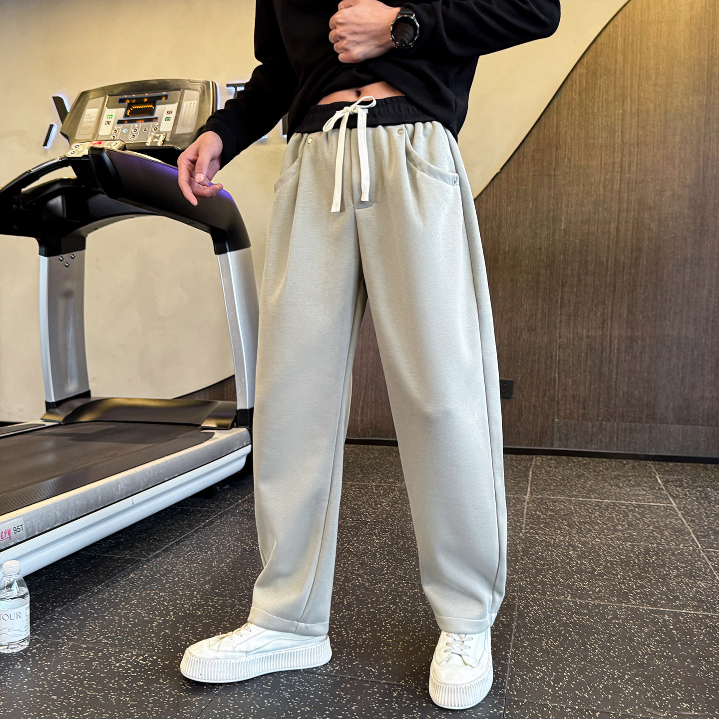 冬季新款卫裤男士针织休闲运动直筒裤C207-1130-P65控95，男装休闲裤，电商C207