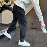 冬季加绒休闲裤男士修身弹力直筒裤C207-6500-P78控108，男装卫衣，电商C207