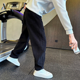 男士休闲裤冬季加绒纯色直筒裤C207-5080-P68控98，男装卫衣，电商C207