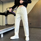 冬季加厚棉裤男士休闲裤菱形格直筒裤C207-70021-P65控95，男装棉裤，电商C207