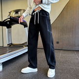 冬季弯刀裤加绒卫裤水洗针织休闲直筒裤C207-5083-P78控108，男装休闲裤，电商C207