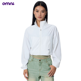 短款 omni ABMY 防紫外线上衣 立领防晒外套女防水收腰抽绳薄款