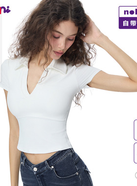 omni by ABMY polo翻领正肩短袖T恤女高尔夫网球运动高弹透气上衣