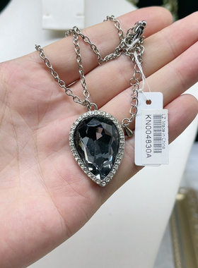 灰色水晶玻璃项链孤品项链老货默认微氧不退换5.76