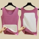 德绒无痕背心女内搭秋冬加厚保暖吊带双面加绒发热纯棉内穿打底衫