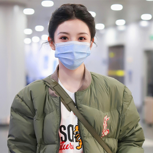 瑾姑娘【刺绣兔八哥】小个子夹克棒球服外套90白鸭绒短款羽绒服女