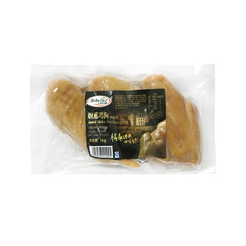 百倍德烟熏鸡胸1kg酒店餐厅速冻半成品鸡胸肉炸鸡块炸鸡排