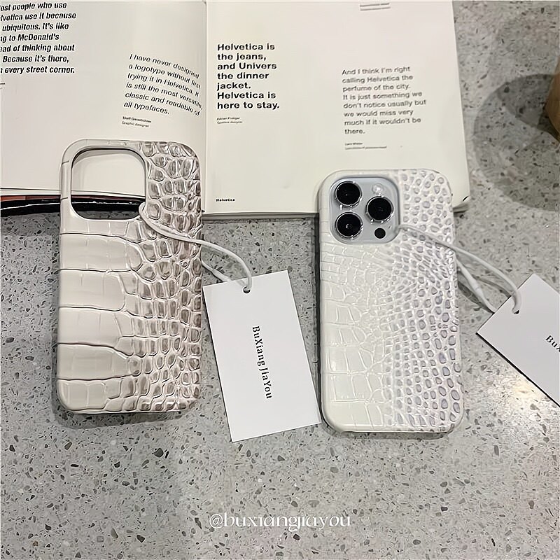 韩国ins风小众不撞壳高级感简约商务高档鳄鱼皮纹半包适用iphone17proMax苹果14手机壳Air16/15plus仿皮13/12