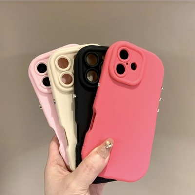 高级纯色椭圆适用苹果16promax手机壳iphone15pro新款磨砂硅胶软壳14plus男女可爱圆形壳13全包镜头12防摔11